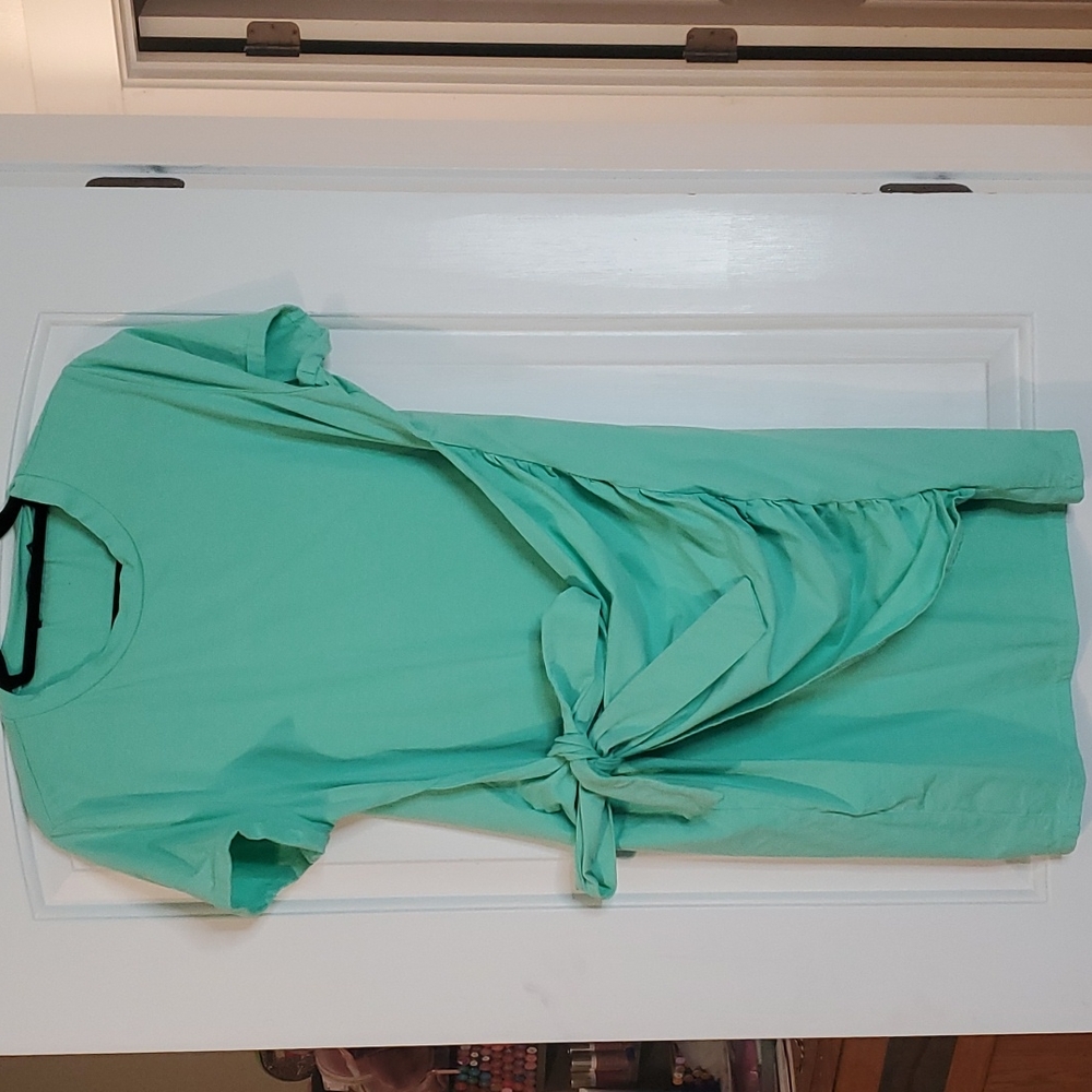 Turquoise Dress with Tie NWOT